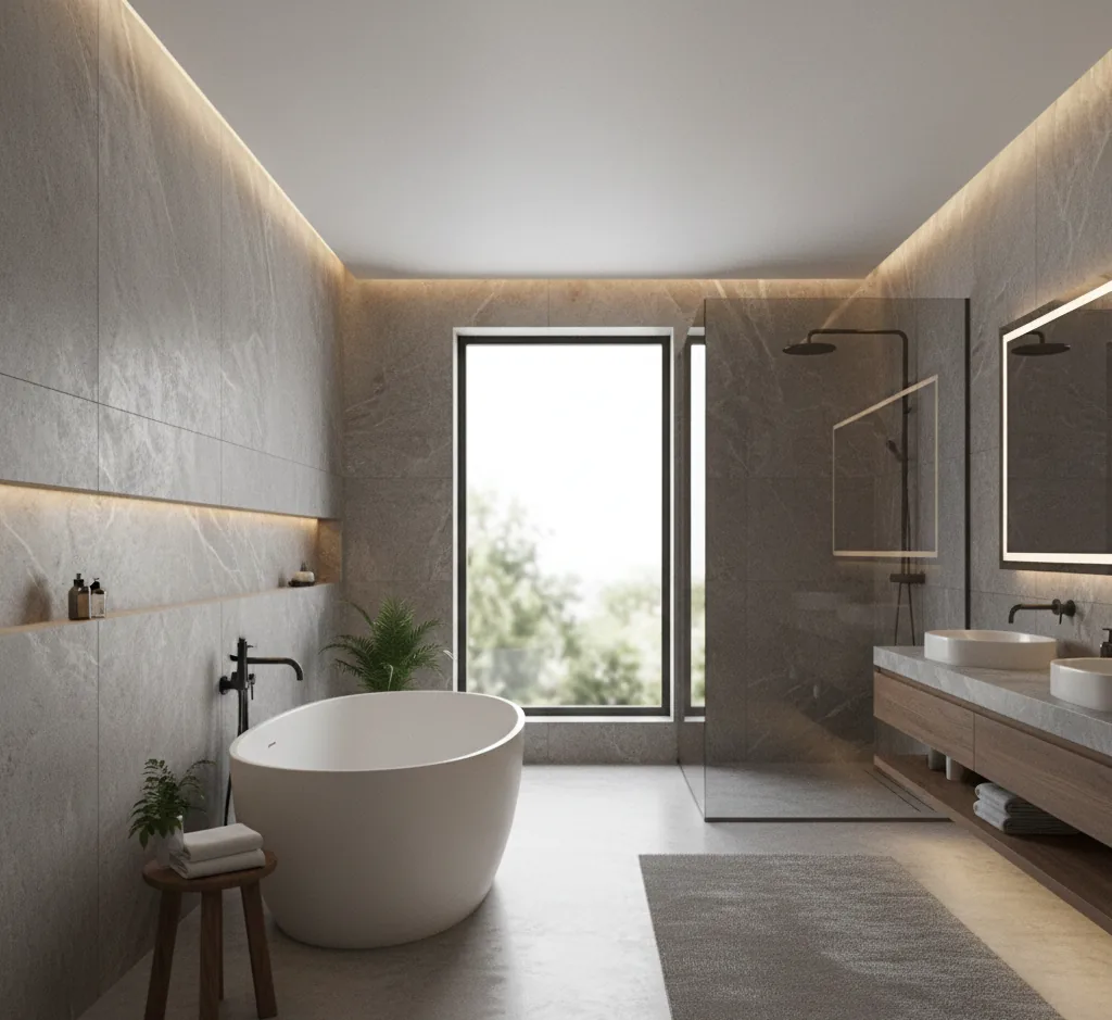 Baño completo con ducha de obra